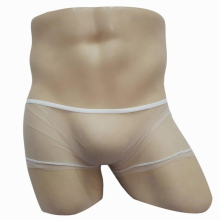 Men Sexy See Through Tulle Low Rise Boy Sissy Boxer Briefs Underwear Ultra-thin Breathable Transparent Boxershorts Lingerie