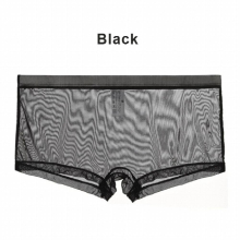 M-3XL 8Colors Transparent Ultra-thin Men Low Waist Mesh Underpants Breathable See Through Nylon Intimates Lingerie