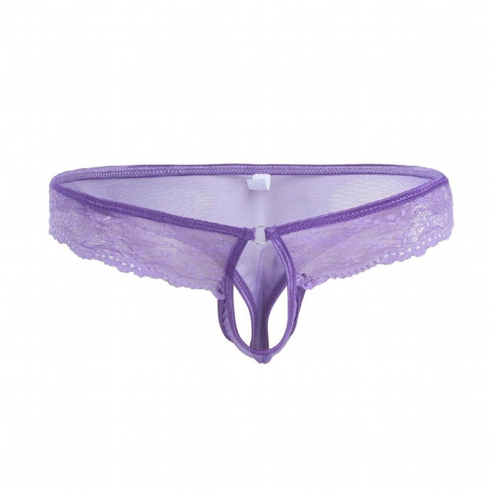 Multicoloured Mens Sheer Lace Open Front Hole G-String Thongs Low Rise T-Back Lingerie Sissy Panties Hipster Underwear