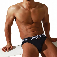 Breathable Cotton Gay Sexy underwear Men Jockstrap Briefs Striped Men Bikini Mens Underwear Mens lingerie Gay Yellow B