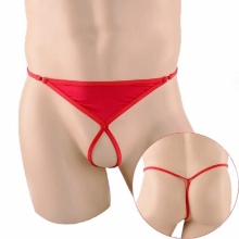 Sexy Lingerie Mens Underwear Jockstrap Briefs Men Open Front Penis Hole Hollow Out Cock G-Strings Male Panties Fetish Underpants