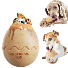 (Apricot) Dinosaur Eggs Slow Feeder Dog Interactive Chew Toy