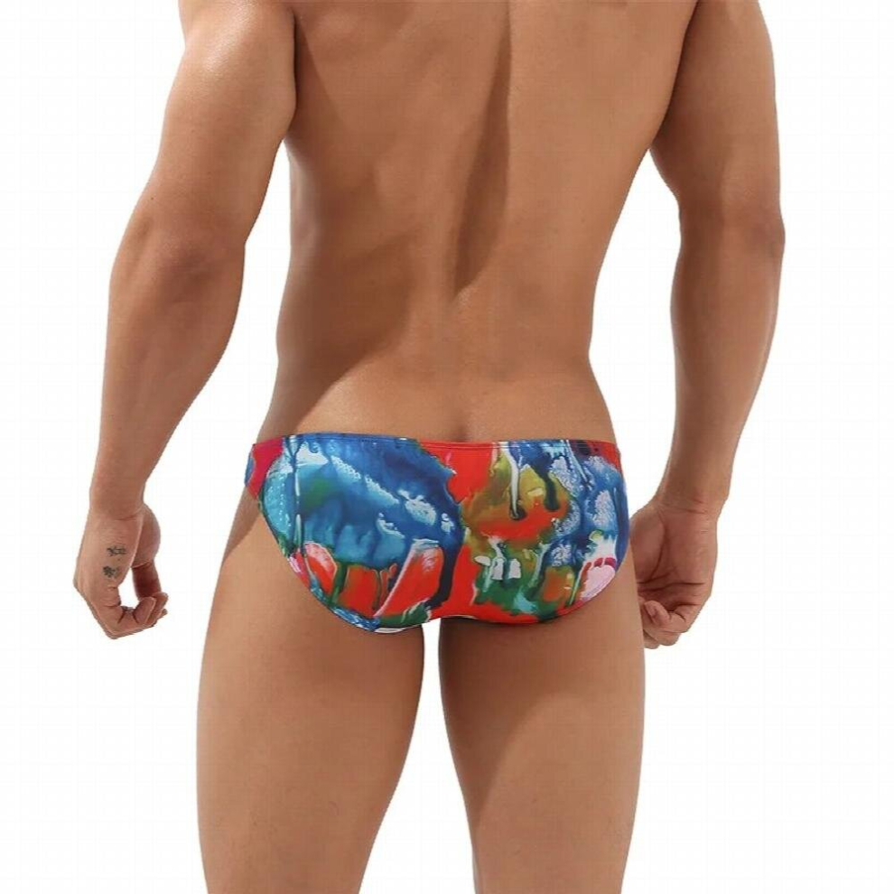 Sexy Mens Underwear Jockstrap Printed Mini Briefs Slips Homme Gay Panties Cueca Calcon Homme Underpants Calzoncill Plus Size