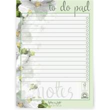 Ashton and Wright - Daily to do Pad A5 Floral Desk Planner - 60 Sheets - Green Apple Blossom