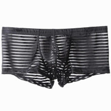 Male Breathable U-Convex Sexy Boxer Man Strap Low-Rise Thin Ice Underwears Mens Translucent Erotic Underpants