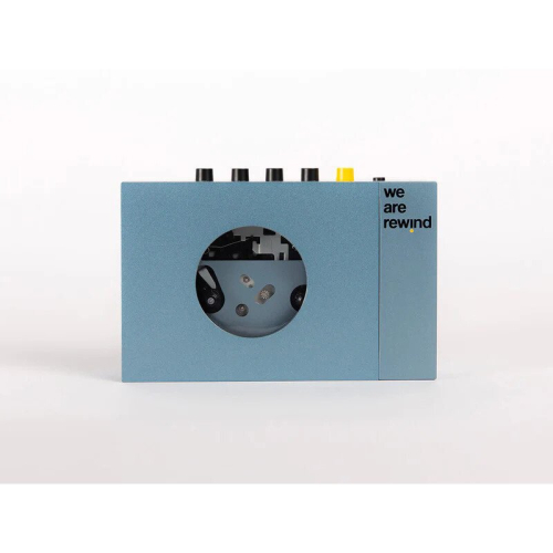 (Blue) We Are Rewind Portable Cassette Player (Bluetooth)
