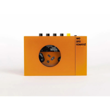 (Orange) We Are Rewind Portable Cassette Player (Bluetooth)