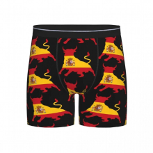 Flag Bull Of Spain Underpants Breathbale Panties Male Underwear Boxer Briefs extended underwear