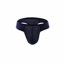 Sexy Men Thong Breathable Ice Silk Underwear Low Rise T Back G String U Convex Panties Seamless Mankini Bulge Penis Pouch Homme