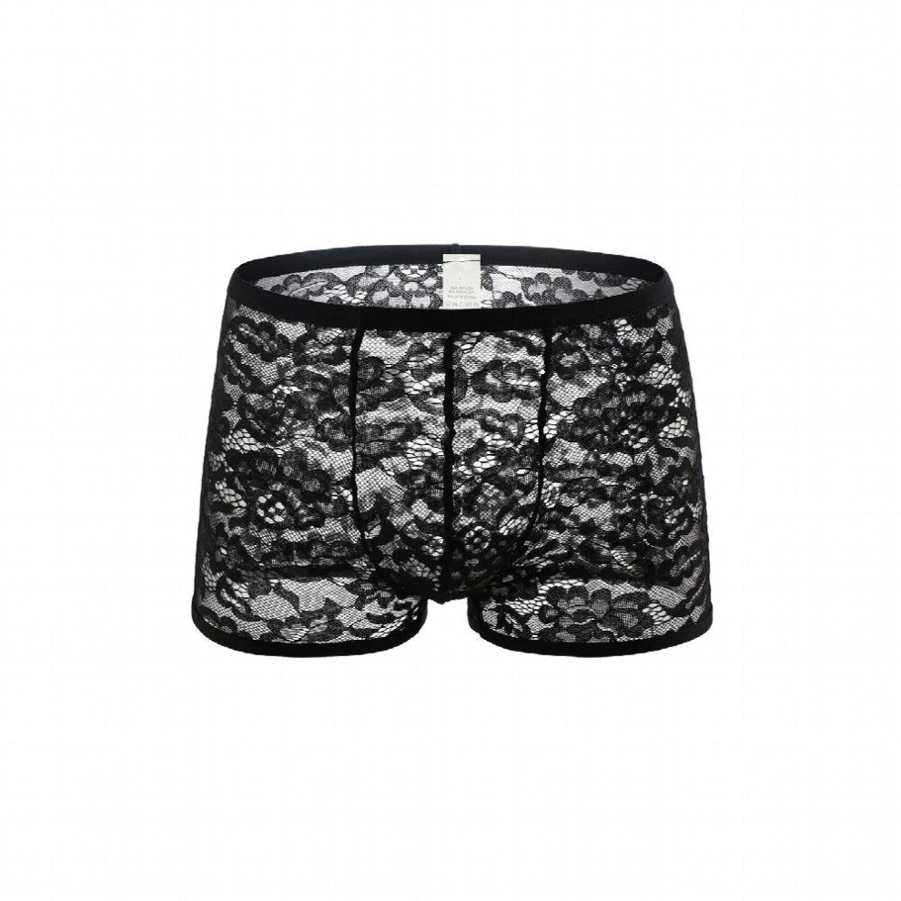 Multicoloured Underwear Lace Boxers Mens See Through Erotic Lingerie Mesh Underpants Bulge Pouch Panties Hombre Boxer Shorts