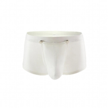 Sexy Mens Open Crotch Panties PU Leather Boxer Shorts Removable Penis Pouch Gay Male Erotic Lingerie Open Butt Underwer Boxers