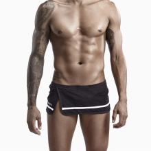 Sexy Men Underwear G String Side Split Boxer Shorts Underpant Comfortable Sexy Sleep Bottoms Men Panties Bath Towel Shorts Skirt