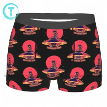 Alien Underwear Funny Trenky Trunk Polyester Sublimation Boy Boxer Brief