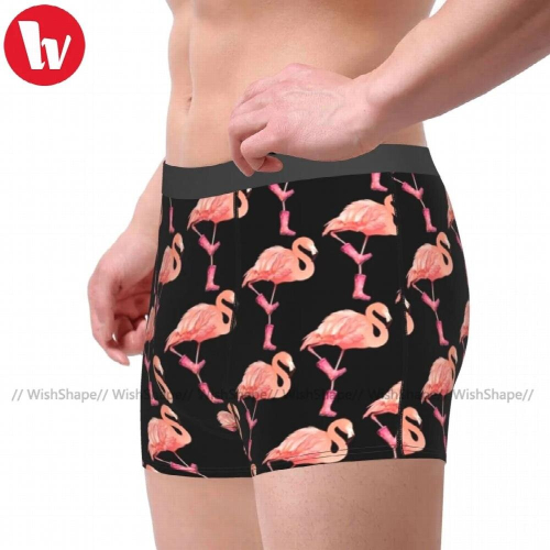 Flamingo Underwear Customs Polyester Pouch Trunk Trenky Boys Plain Boxer Brief 2
