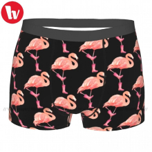 Flamingo Underwear Customs Polyester Pouch Trunk Trenky Boys Plain Boxer Brief
