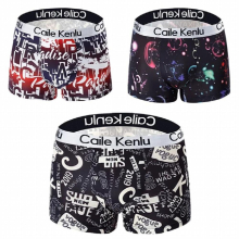 3 Pcs Boy Undies Big Size Men Underwear Knickers Underpants Ice Silk Panties Male Boxer Shorts Summer Elastic Undershorts