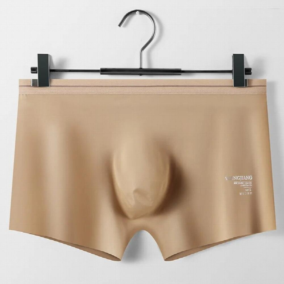 Man Sexy Ice Silk Boxers Shorts Funny Panties Male Gay Penis Pouch Jockstrap Bulge Underwear Men Shorts