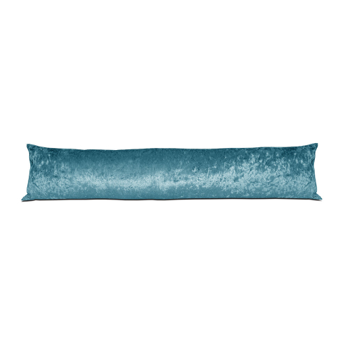 Crushed Velvet Draught Excluder - Aqua