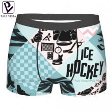 Hockey Underwear Polyester Plain Trunk Boy Pouch Boxer Brief