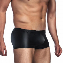 Men faux PU leather Sexy Boxer Cock Pouch Underwear
