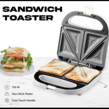 Toastie Sandwich Maker Deep Fill 2 Slice Toaster Grill Press 750W Domestic King