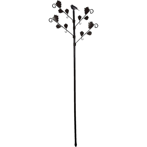 Bird Feeders Pole With Hanging Leave Branches for Feeders 1