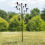 Bird Feeders Pole With Hanging Leave Branches for Feeders 1