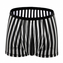 Sexy Men Panties Transparent Mesh Underwear Underwear Striped Ultra-thin Boxer Shorts For Men Underpants erotic Boxershorts