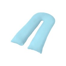 (Duck EGG) 12Ft Long U Shaped Full Body & Back Support Pillow Extra Fill With Hollow Fiber- Soft Cuddle Pregnancy & Leg Support Pillow with Free Pillowcase