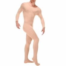 Metelam Men Velvet Anti-Hook Full Body Stockings Bodyhose Trunk Sheath Jumpsuit Bodysuit