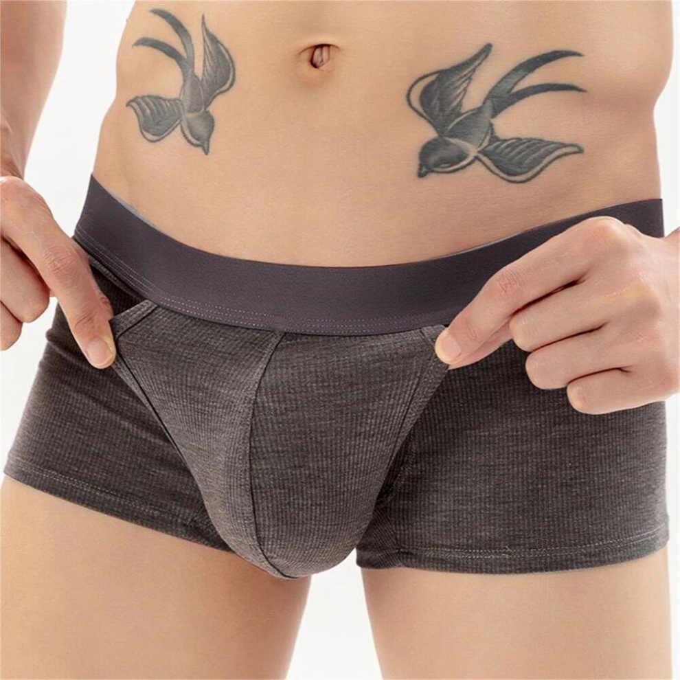 Men Convex Pouch Underpants Boxers Briefs Trunks Soft Gays Underwear Breathable Pouch Shorts Panties Viscose Erotic Lingerie