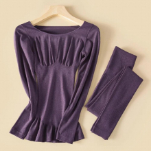 Autumn Ladies Suit Tight-fitting Heating Seamless Thermal Underwear Female High Elastic Plastic Waist Warm Clothing