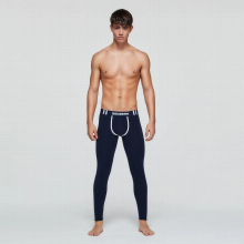 Mens Autumn Thermal Pants Velvet Lining Slim U-pouch Bag Push Up Mens Leggings Warm Pants Long Johns