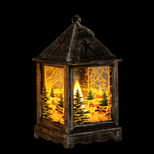 (Christmas Tree) Christmas Night Light Led Candle Lantern Dining Table Decor Outdoor Porch Lamp