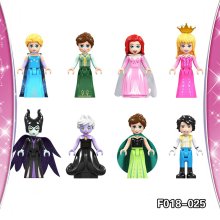 (Style F 8PCS) 41Pcs Friends Girls Mini Figures Building Blocks Toys