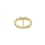 Diamante Oval Buckle  Gold - each 1