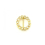 Diamante Round Buckle  Gold - each 1