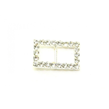 Diamante Rectangle Buckle Silver - each