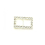 Diamante Rectangle Buckle  Silver - each 1