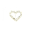 Diamante Heart Buckle  Silver - each 1