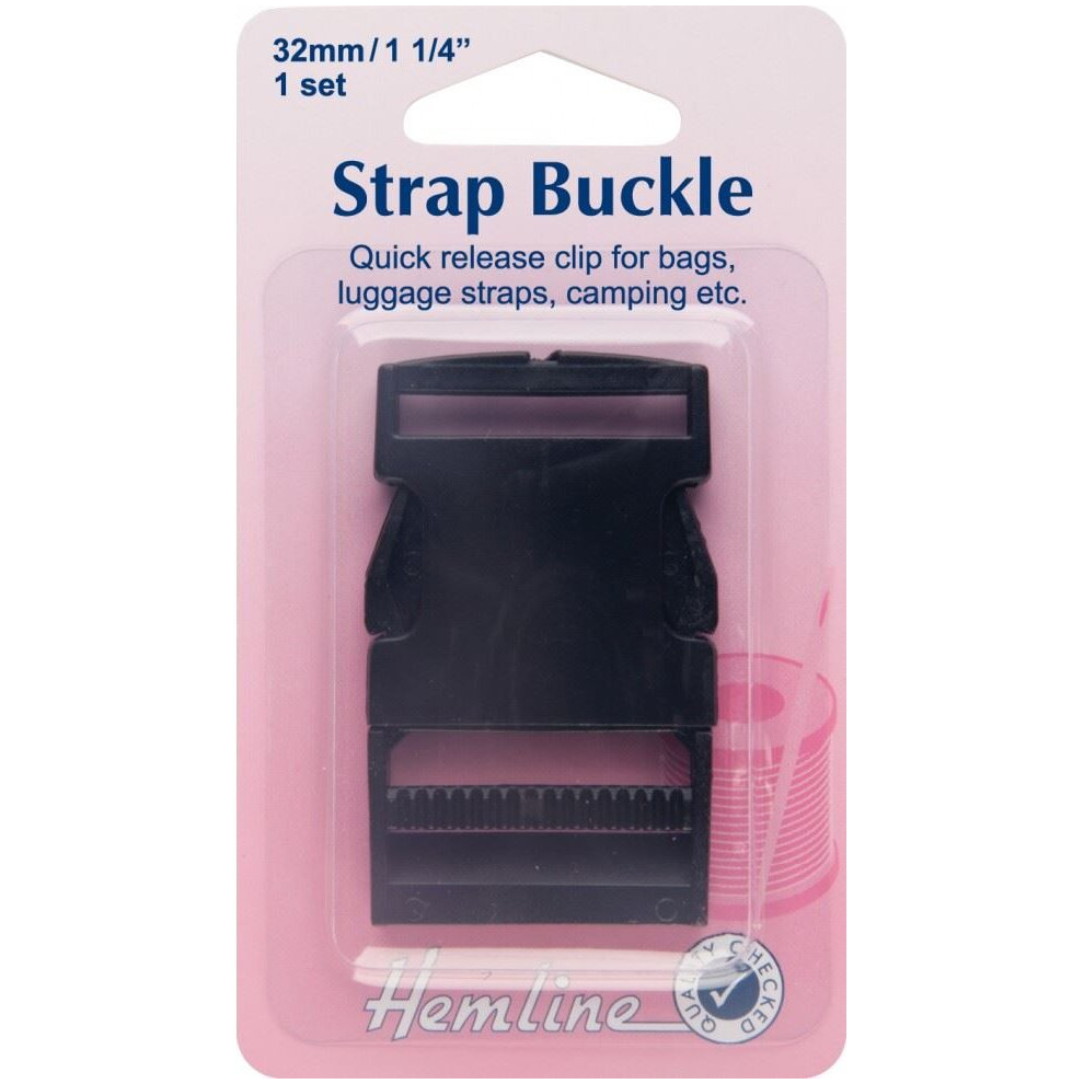 Hemline Black Bag Strap Buckle - Each