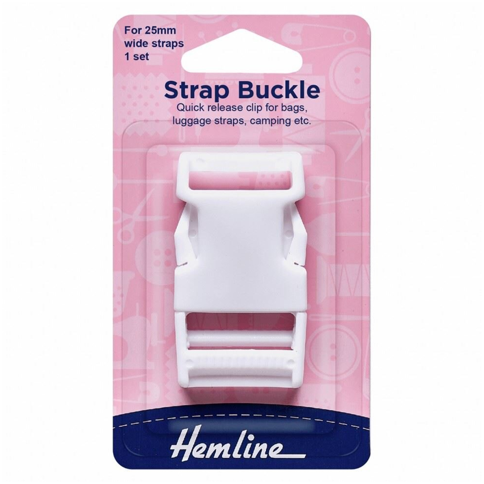 Hemline White Bag Strap Buckle - Each