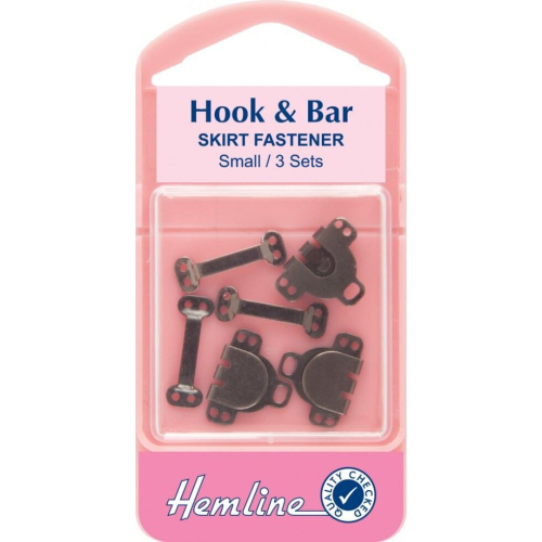 Hemline Hook & Bar Fasteners  Black - per pack