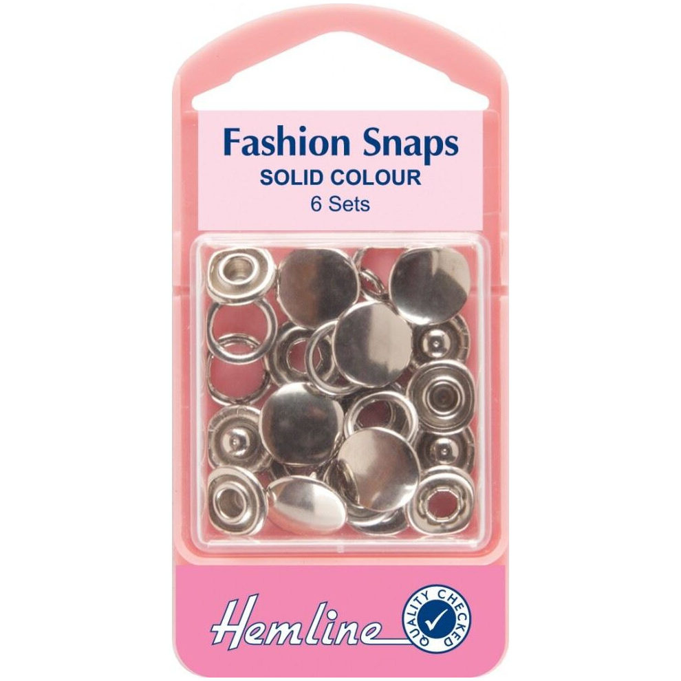 Hemline Silver Snaps Press Fasteners Refill