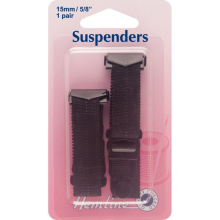 Hemline Sew In Suspenders Black