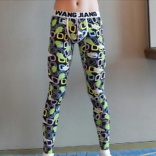 Print Men Long Johns Thermal Underwear Comfortable Breathable Leggings Long Pants Calzoncillos Hombre Winter