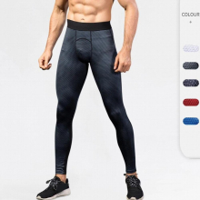 Gym Compression Bodybuilding Clothes for Mens Pants 3d Print Fitness Running Training Quick-Drying Stretch Tights Leggings