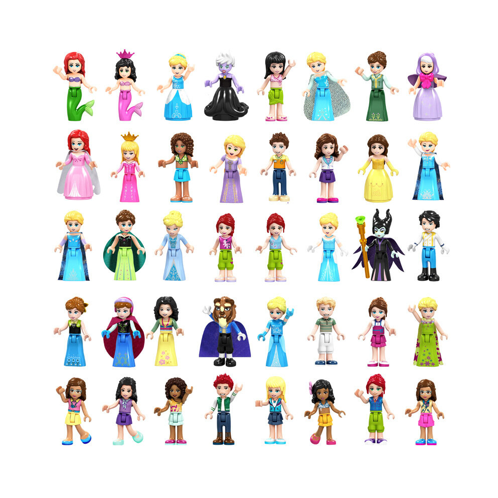 (Style A 40pcs) 41Pcs Friends Girls Mini Figures Building Blocks Toys Gift Fit Lego