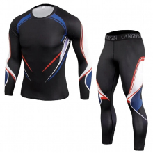 Mens Tights Quick-drying Basketball Sports Suits Training Running Sports Casual Fitness Suits Mens Tight Underwear Long Johns