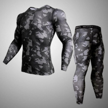 Fitness underwear Mens base layer Leggings Mens Winter Sports suit Compression underwear 2 Piece Tracksuit Jogging suit
